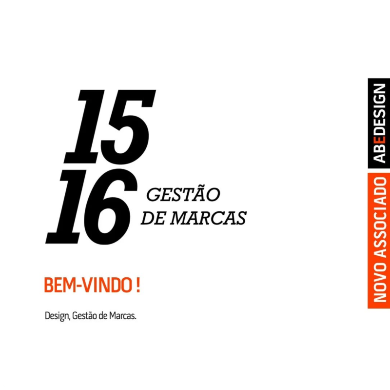 Novo Associado ABEDESIGN - 1516 Gestão de Marcas