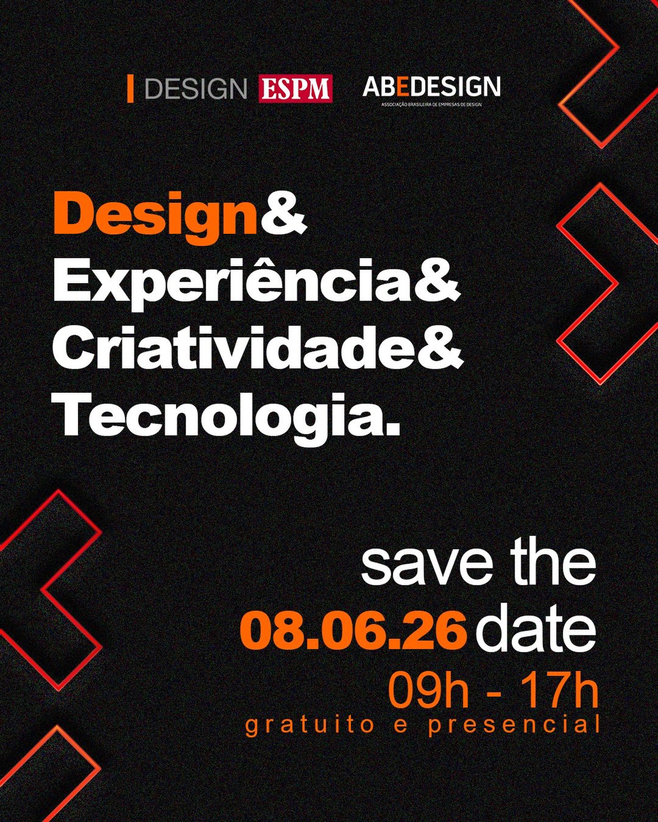 Design e Experiência e Criatividade e Tecnologia data do evento