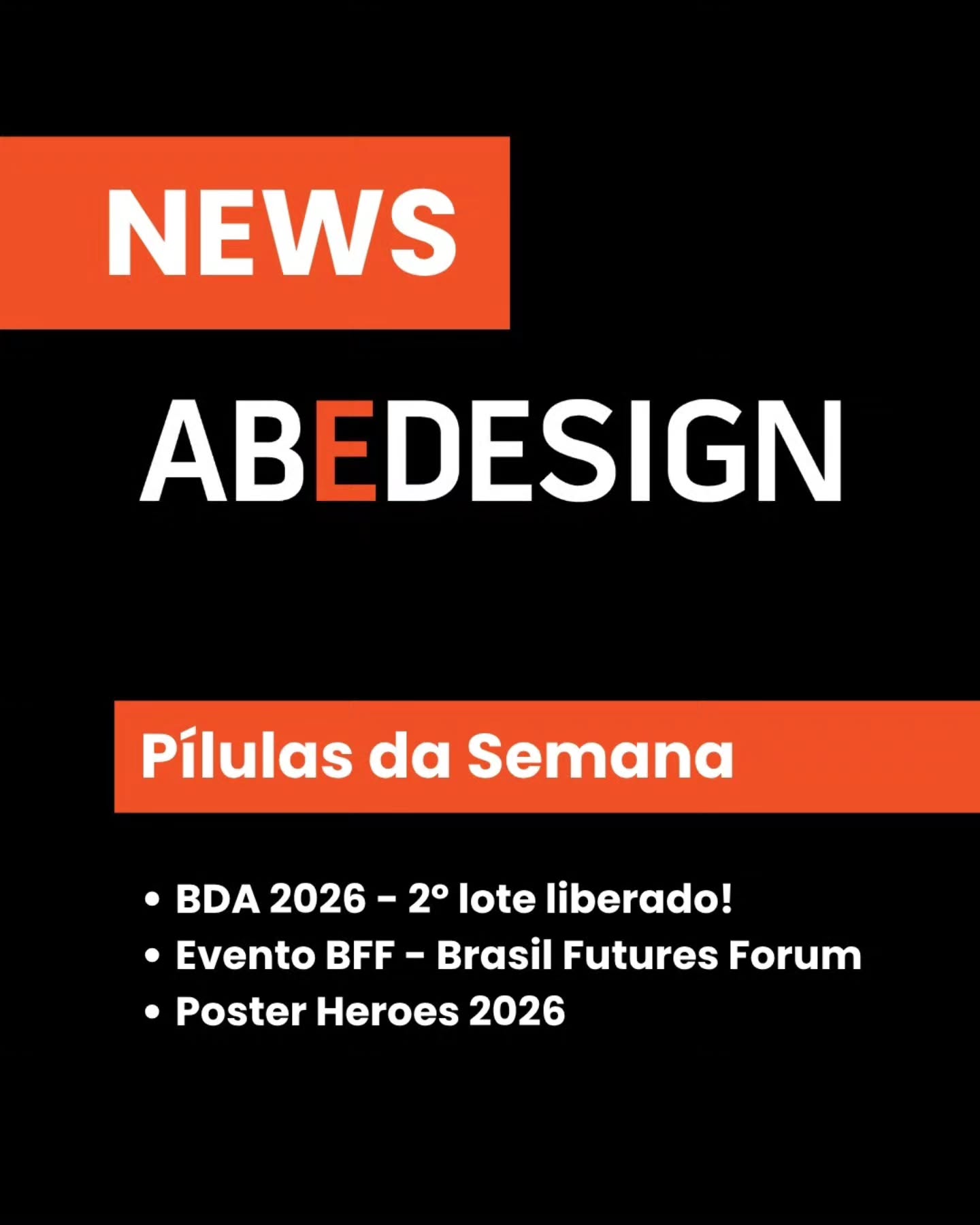 Republicação News ABEDESIGN – Pílulas da semana
